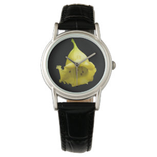 Yellow Tropical Blossom Horloge