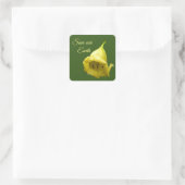 Yellow Tropical Blossom Vierkante Sticker (Tas)