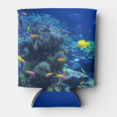 Yellow Tropical Fish Underwater Foto Blikjeskoeler (Voorkant)