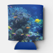 Yellow Tropical Fish Underwater Foto Blikjeskoeler (Achterkant)