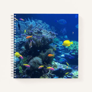 Yellow Tropical Fish Underwater Foto Notitieboek