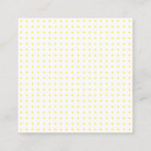 Yellow Tropical Lemon Citrus Monogram Weddenschap Informatiekaartje (Achterkant)