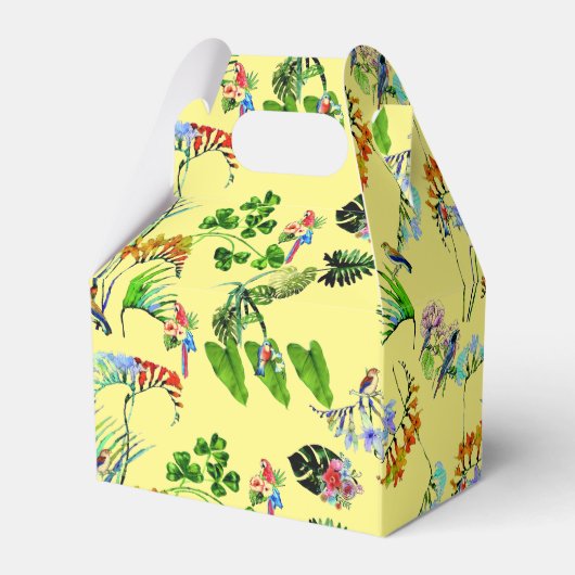 Yellow Tropical Paradise Bedankdoosjes (Achterkant)