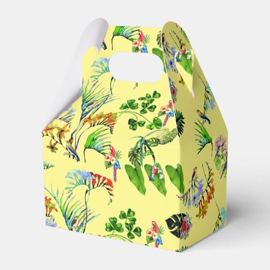 Yellow Tropical Paradise Bedankdoosjes (Voorkant Zijde)