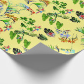 Yellow Tropical Paradise Cadeaupapier (Hoek)