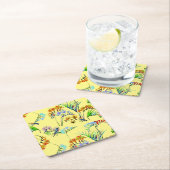 Yellow Tropical Paradise Kartonnen Onderzetters (Insitu)