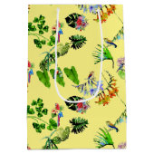 Yellow Tropical Paradise Medium Cadeauzakje (Achterkant)