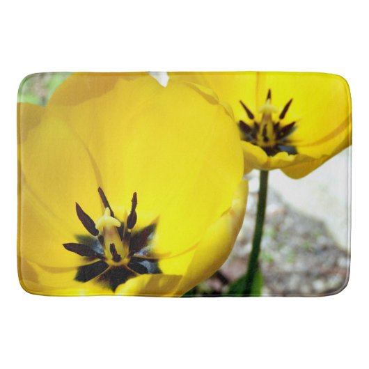 Yellow Tulip Bath Mat (Voorkant)