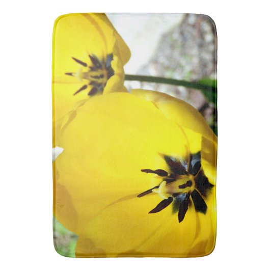 Yellow Tulip Bath Mat (Voorkant Verticaal)