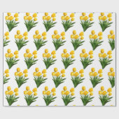 Yellow Tulip Bouquet Cadeaupapier (Vlak)