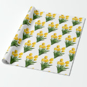 Yellow Tulip Bouquet Cadeaupapier (Uitgerold)