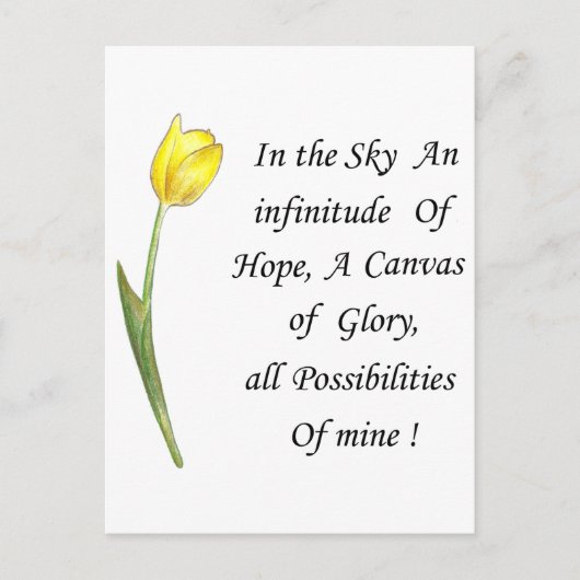 Yellow Tulip Briefkaart (Voorkant)