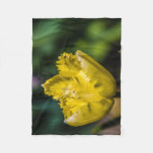 Yellow Tulip Fleece Deken (Voorkant)