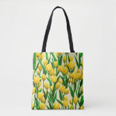Yellow Tulip Flower Canvas tas (Voorkant)