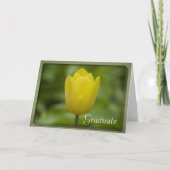 Yellow Tulip Graduation Congratulations Kaart (Voorkant)