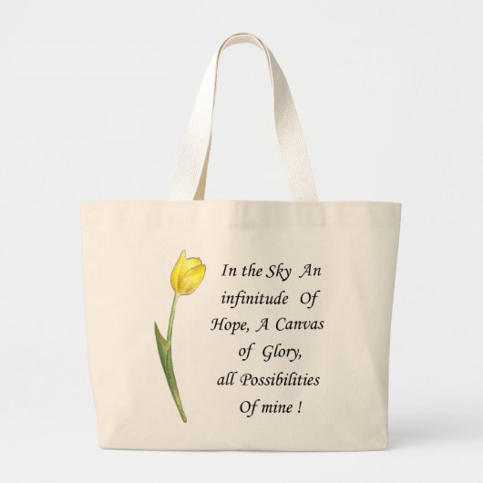 Yellow Tulip Grote Tote Bag (Voorkant)