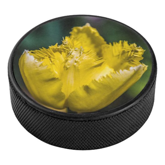 Yellow Tulip Hockey Puck (3/4)