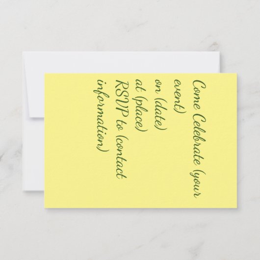 Yellow Tulip Kaart (Achterkant)