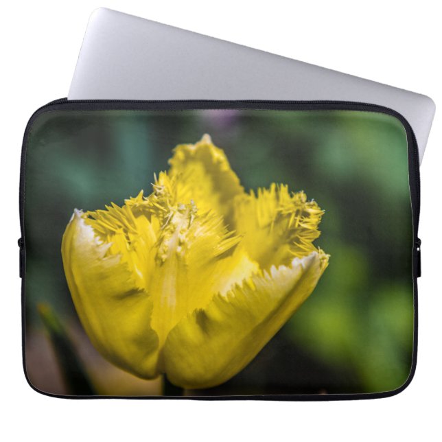 Yellow Tulip Laptop Sleeve (Voorkant)
