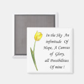 Yellow Tulip Magneet (Voorkant / Achterkant)