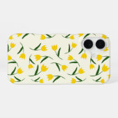 Yellow Tulip Pattern  iPhone 16 Hoesje (Achterkant horizontaal)