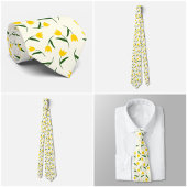 Yellow Tulip Pattern  Stropdas