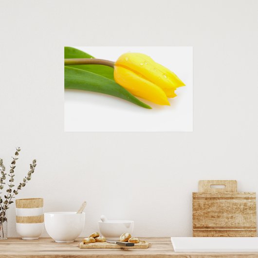 Yellow Tulip Poster (Keuken)