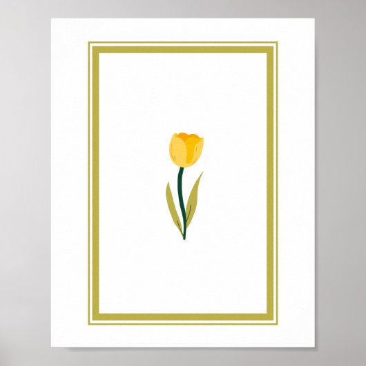 Yellow Tulip Poster (Voorkant)