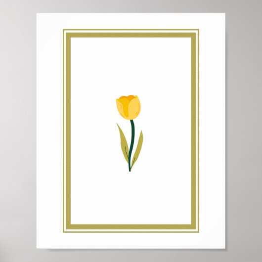 Yellow Tulip Poster (Voorkant)