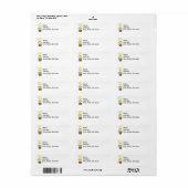 Yellow Tulip Return Address Label (Full Sheet)