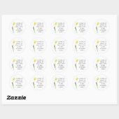 Yellow Tulip Ronde Sticker (Vel)