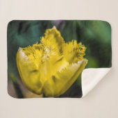 Yellow Tulip Sherpa Deken (Voorkant (horizontaal))
