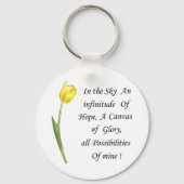 Yellow Tulip Sleutelhanger (Voorkant)