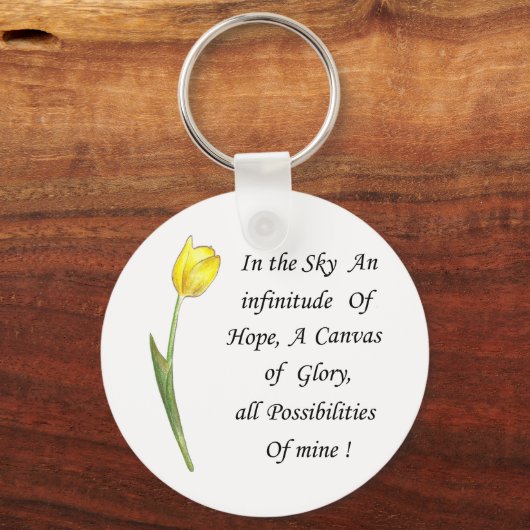 Yellow Tulip Sleutelhanger (Voorkant)