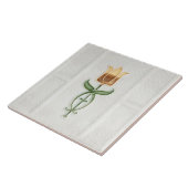 Yellow Tulip Wall Decor Nouveau Art Deco Gibbons Tegeltje (Zijkant)