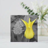 Yellow Tulip Wedding Kaart (Staand voorkant)