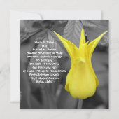 Yellow Tulip Wedding Kaart (Voorkant)