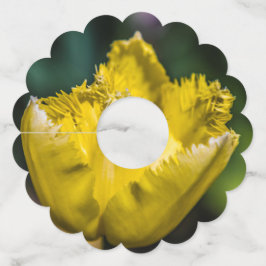 Yellow Tulip Wijnglaslabel