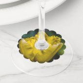 Yellow Tulip Wijnglaslabel (Dichtbij)