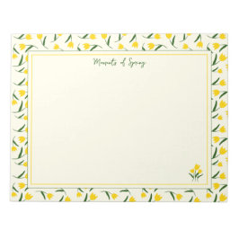 Yellow tulips notitieblok