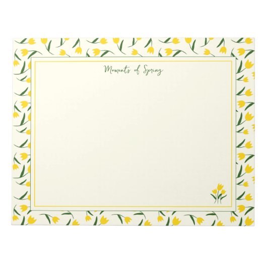 Yellow tulips notitieblok (Voorkant)