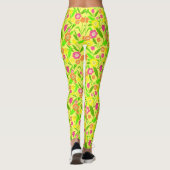 Yellow Tulips Pattern Leggings (Achterkant)