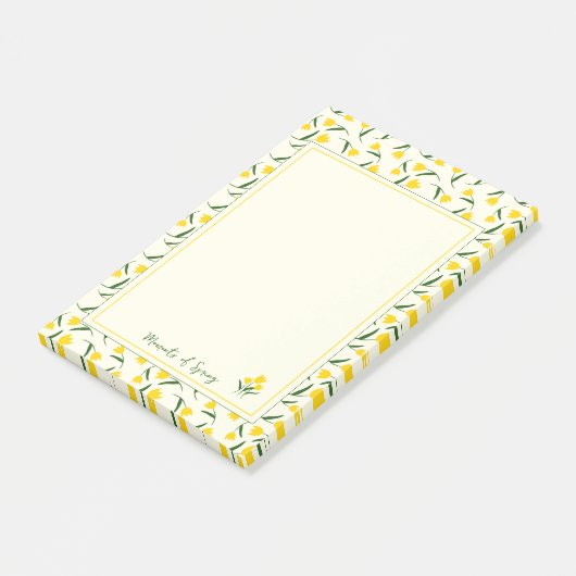 Yellow tulips post-it® notes (Schuin)