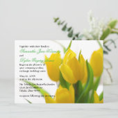 Yellow Tulp - huwelijksuitnodiging Kaart (Staand voorkant)