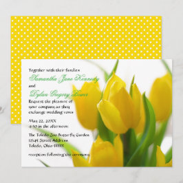 Yellow Tulp - huwelijksuitnodiging Kaart