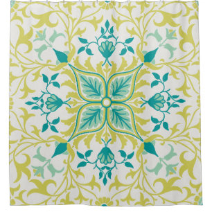 Yellow Turquoise Vine patroon (1873) van W. Morris Douchegordijn