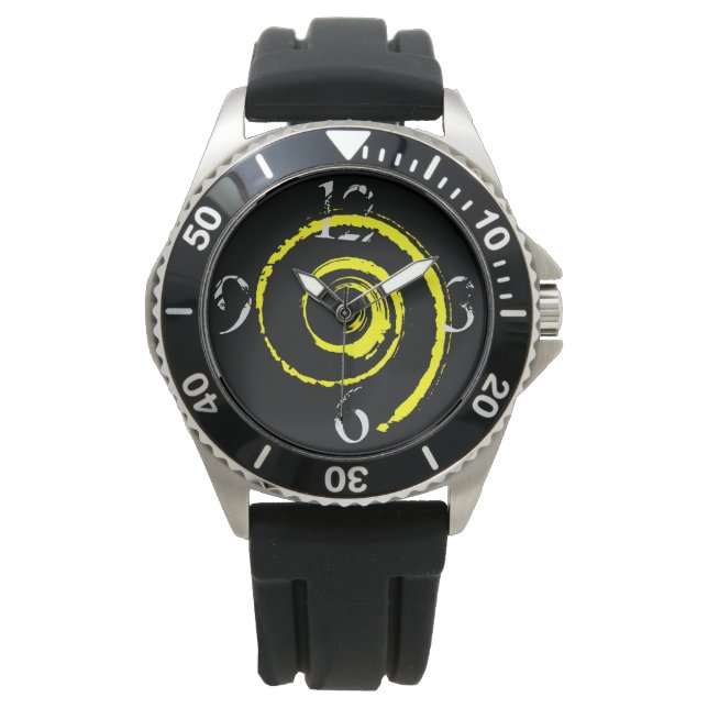 Yellow Twirl Watch Horloge (Voorkant)