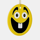Yellow Two Front Teeth Face Keramisch Ornament (Rechts)