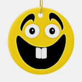 Yellow Two Front Teeth Face Keramisch Ornament (Voorkant)