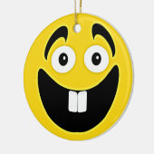 Yellow Two Front Teeth Face Keramisch Ornament (Links)